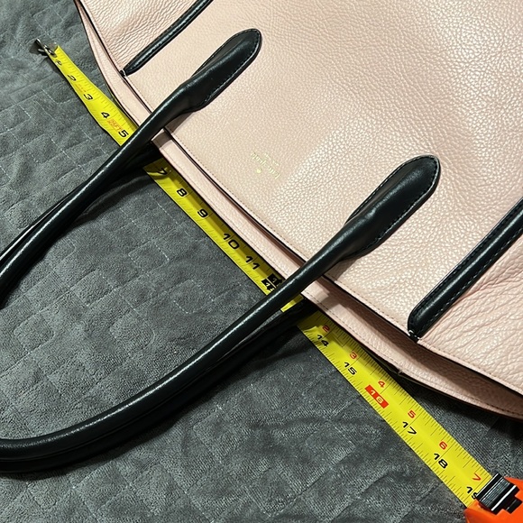 Kate spade large peachy pink and black pebbled leather tote bag - Picture 9 of 16